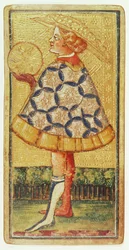 The Page of Coins, from a Pack of Tarot Cards